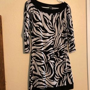 White House Black Market Zebra Print Dress